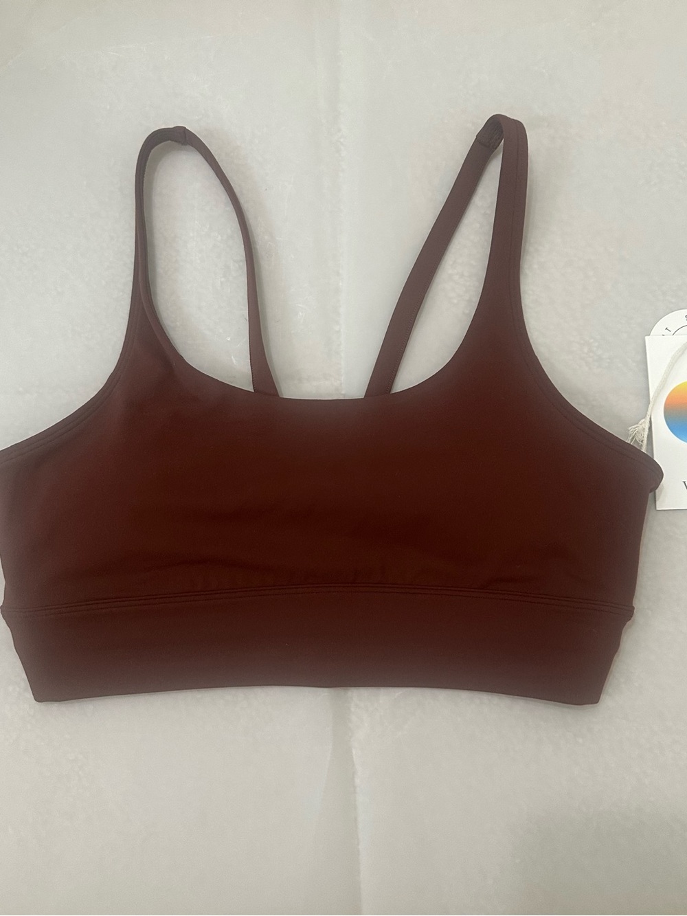 Vuori Yosemite Long Line Bra in Burnt Sienna